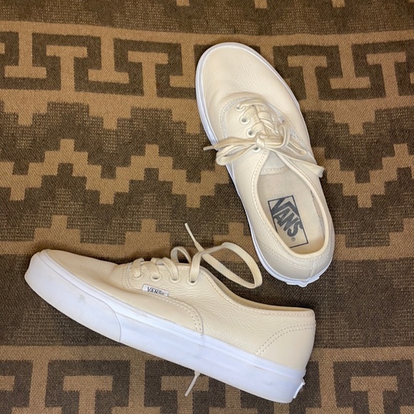 Vans Shoes - Vans Classic Leather Beige Shoes